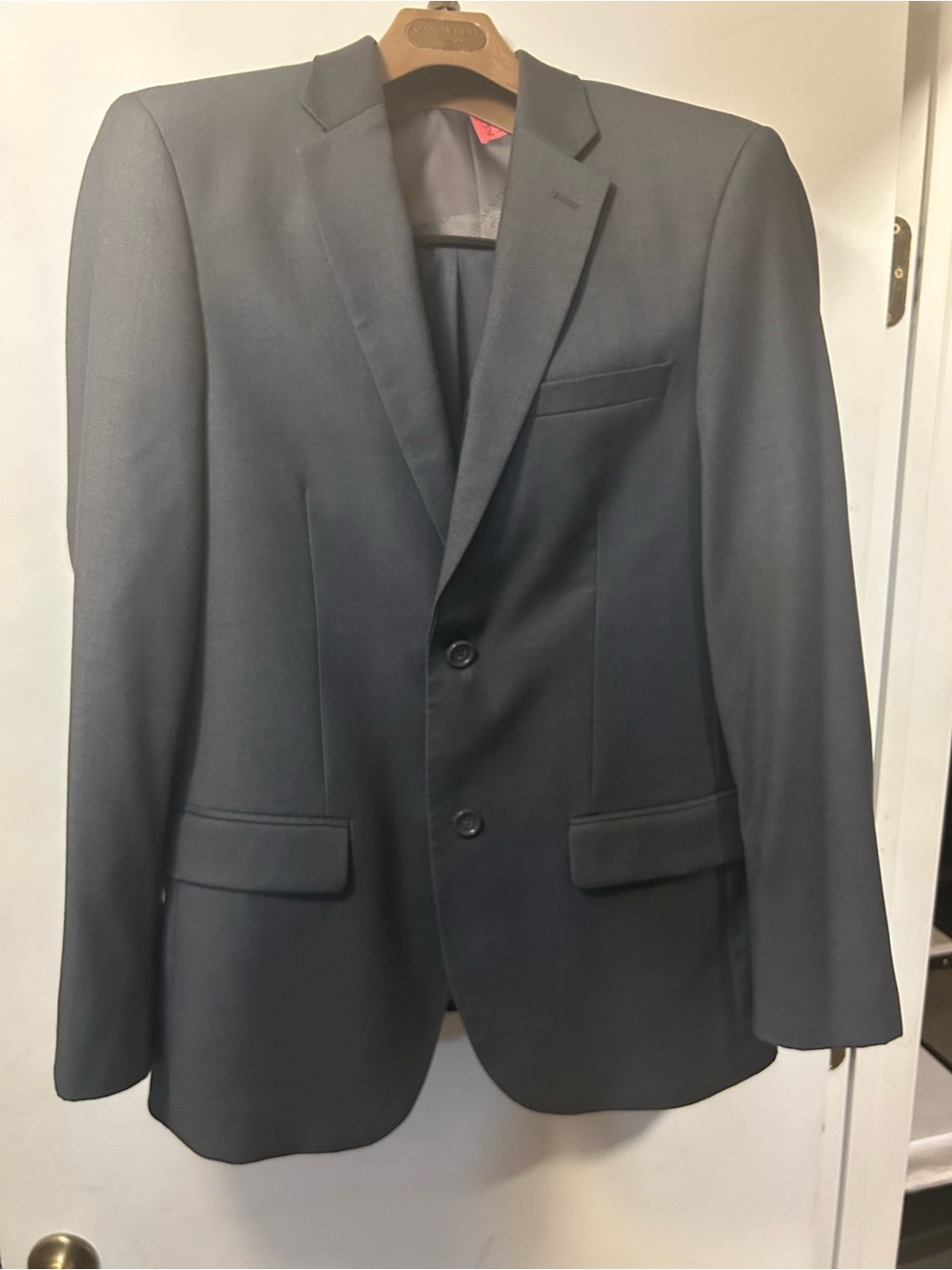 Classic Men's Black Two-Button Tailored Suit Jacket